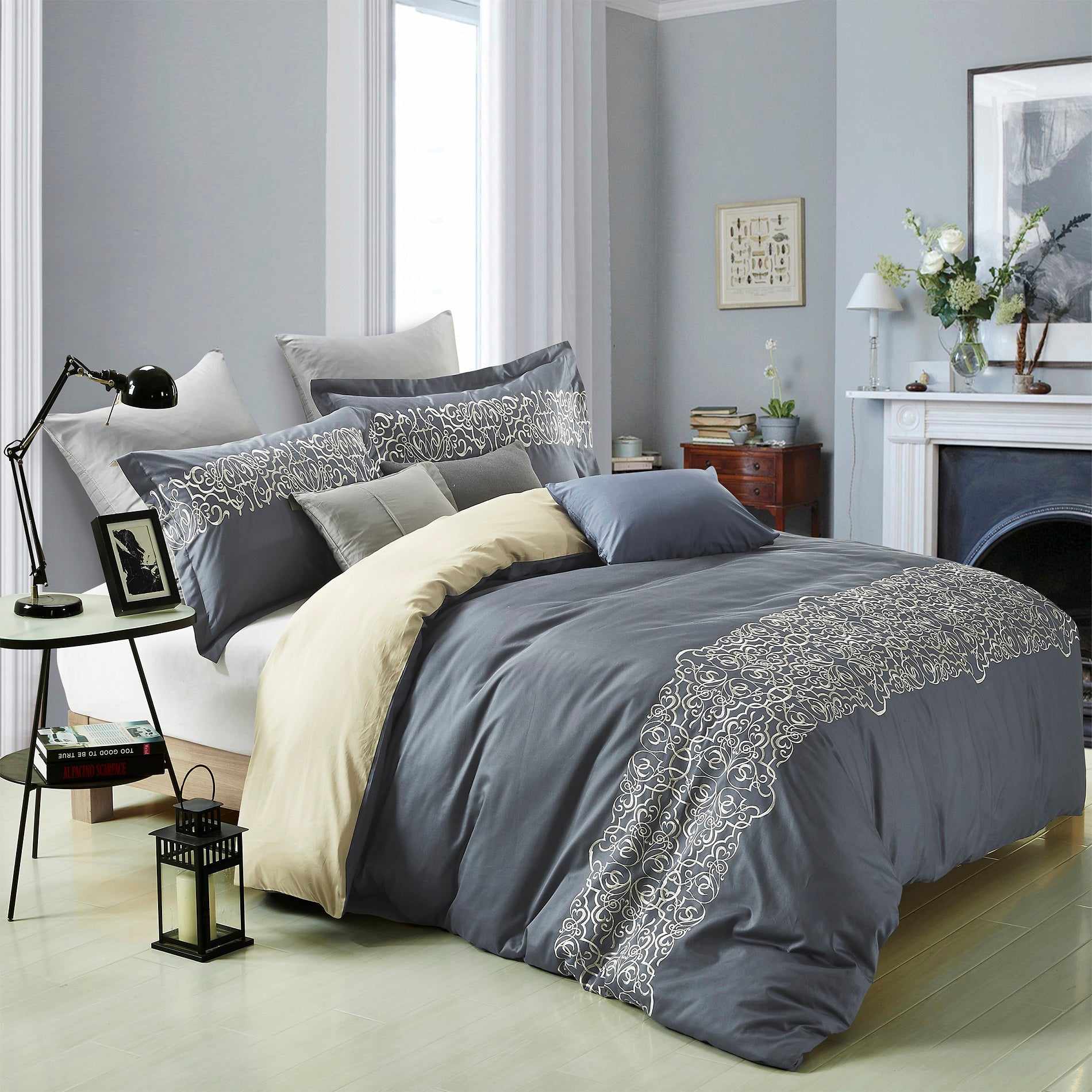 Premium Harrison Cotton 300 Thread Count Duvet Cover Set - Soft, Breathable Bedding for Ultimate Comfort - Perfect for Master Bedrooms, Guest Rooms & Cozy Nights