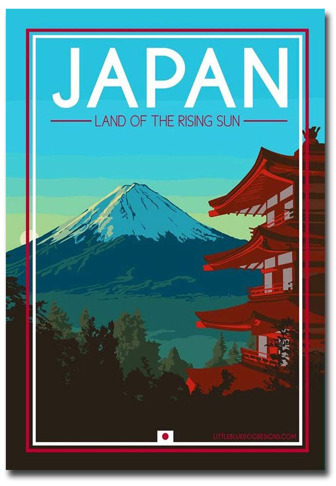 Vintage Japan Mt. Fuji Travel Souvenir Fridge Magnet - 2.5