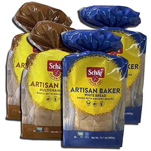 Gluten Free Bread Value Pack - Artisan Baker Multigrain & White Bread Combo (4 Loaves) | Healthy, Low Carb, Vegan Friendly | Perfect for Sandwiches, Toast & Keto Diet