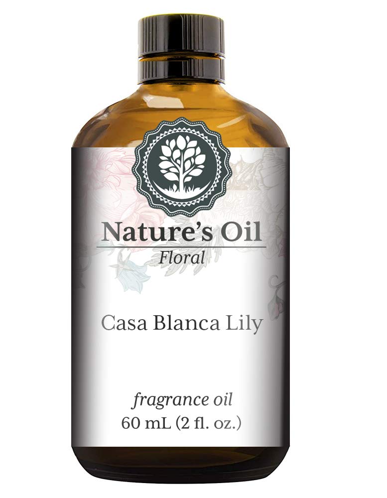 Premium Casa Blanca Lily Fragrance Oil (2oz/60ml) - All-Natural Scent for Aromatherapy Diffusers, Handmade Soap, Candles, Lotions, Bath Bombs & Home Fragrance - Perfect for Relaxation, Spa Days & Bedroom Ambiance