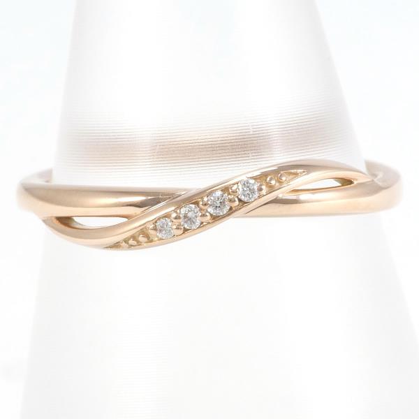 4℃ K10PG Pink Gold Diamond Ring for Women - Elegant 10K Rose Gold Engagement & Wedding Band - Perfect for Anniversaries, Proposals & Special Occasions