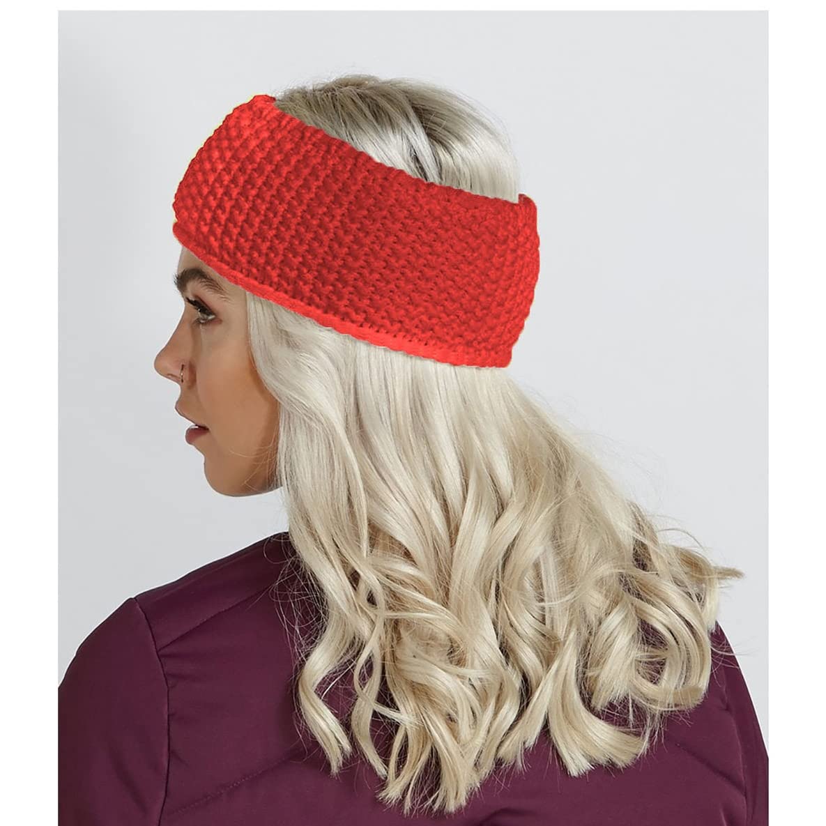 Unisex Winter Waffle Knit Headband for Skiing & Snowboarding - One Size Fits All - Black - Stay Warm on Slopes & Outdoor Adventures