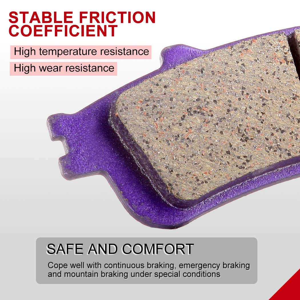 High-Performance CCIYU Carbon Fiber Motorcycle Brake Pads - Compatible with Victory Vision & Honda Models (Front) - Perfect for Touring, Commuting & High-Speed Riding