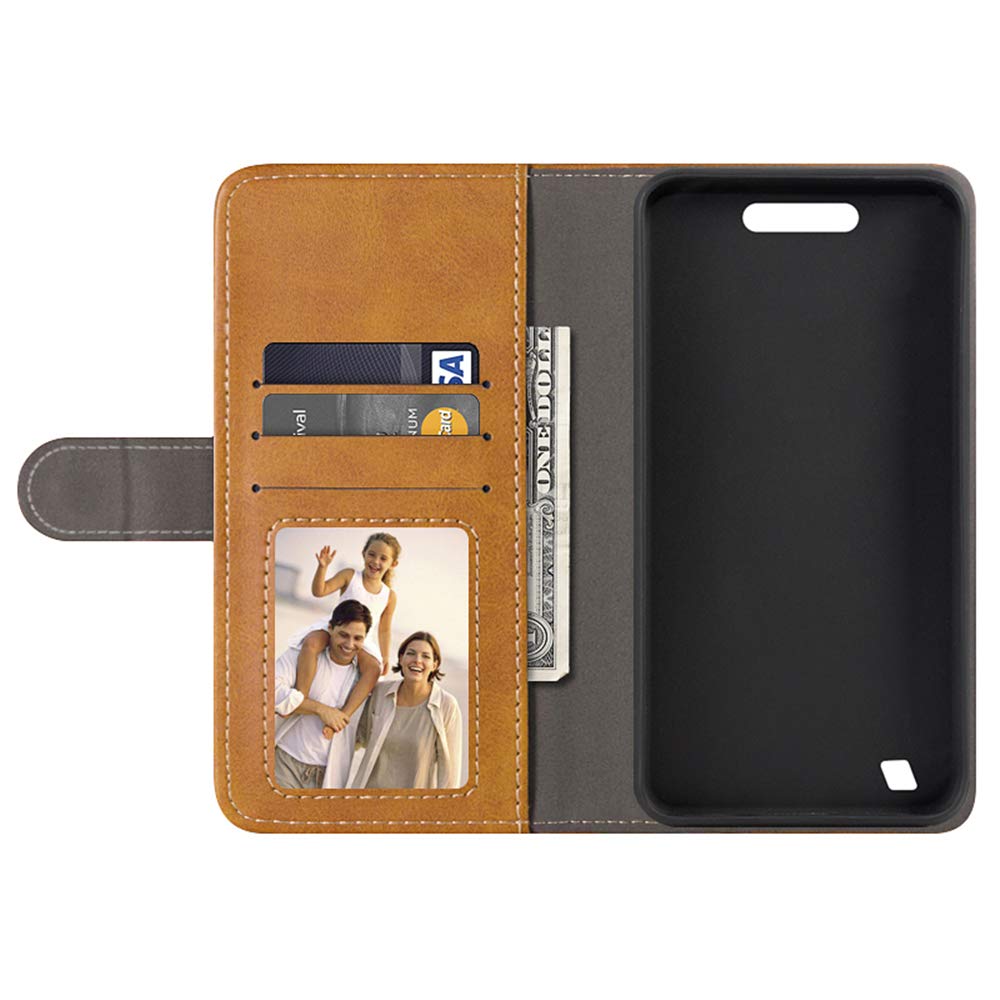 Blackview BV5500 Pro Leather Wallet Case with Card Slots & Magnetic Closure - Shockproof TPU Back Cover for Blackview BV5500 Smartphone (Black) | Perfect for Business Travel & Everyday Protection