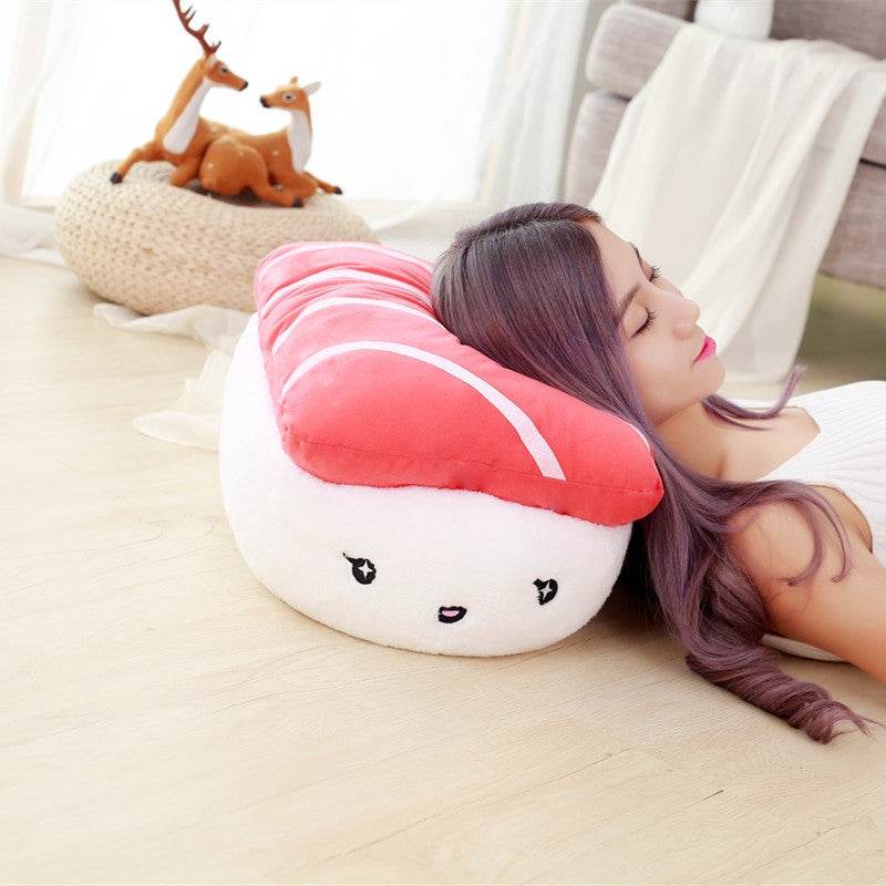Giant Kawaii Sushi Plush Toy - Adorable Japanese Food Stuffed Animal for Cuddling, Home Decor, and Anime Lover Gifts (Perfect for Bedroom, Nursery, and Cosplay Props)
