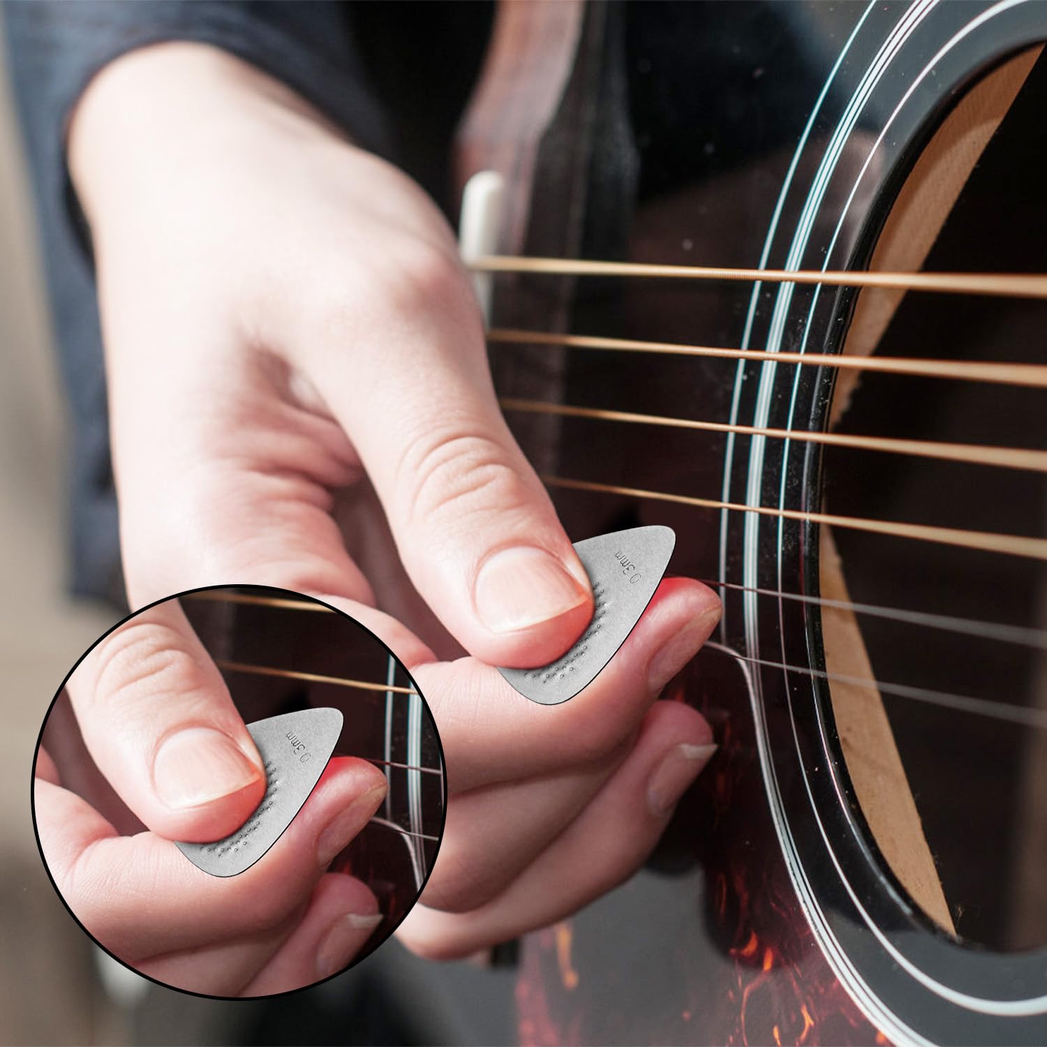 Premium Stainless Steel Guitar Picks - 30 Pcs Metal Plectrums with Storage Case for Electric Guitar, Bass & Ukulele - Durable Picks for Professional Musicians & Beginners - Perfect for Live Performances, Studio Recording & Practice Sessions