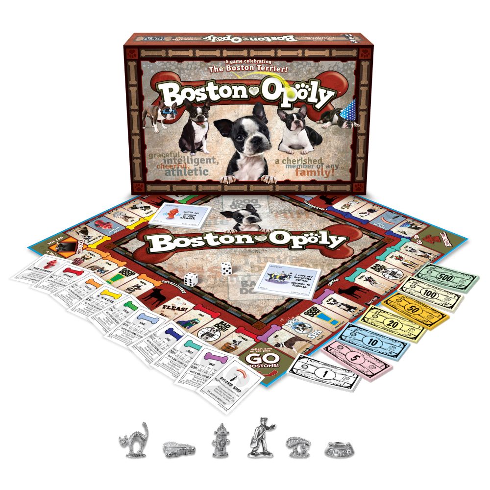 Boston Terrier Monopoly Family Board Game - Fun Dog-Themed Board Game for Family Game Night & Pet Lovers