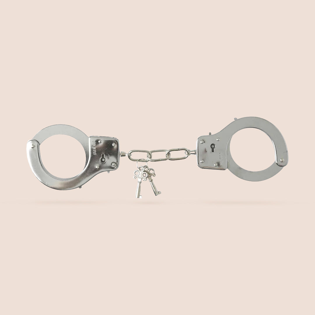 Sportsheets Classic Metal Handcuffs with Keys - Premium Standard Style Restraints for Couples, BDSM, Role Play & Spicing Up Your Love Life