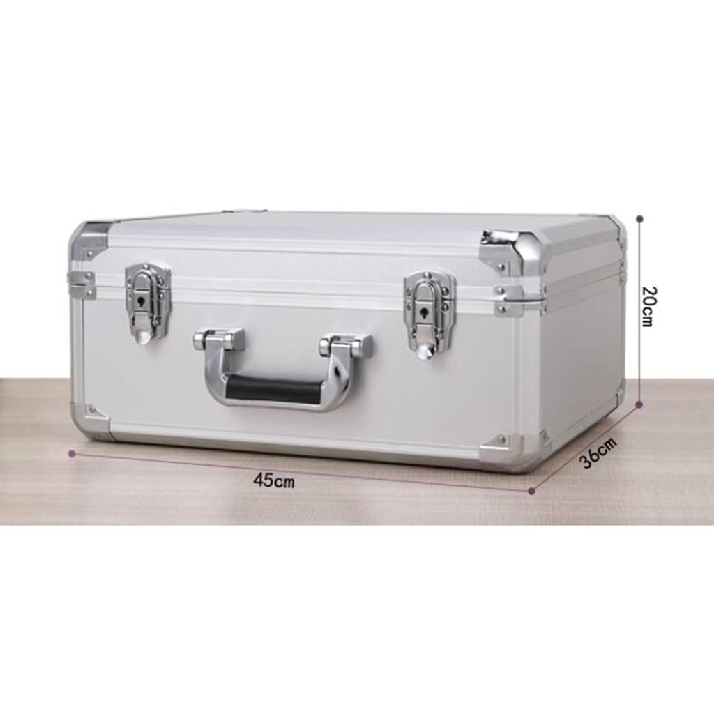 Premium Aluminum Briefcase with Lock - Durable Protective Case for Laptops, Tools & Valuables | Ideal for Business Travel, Office & Secure Storage