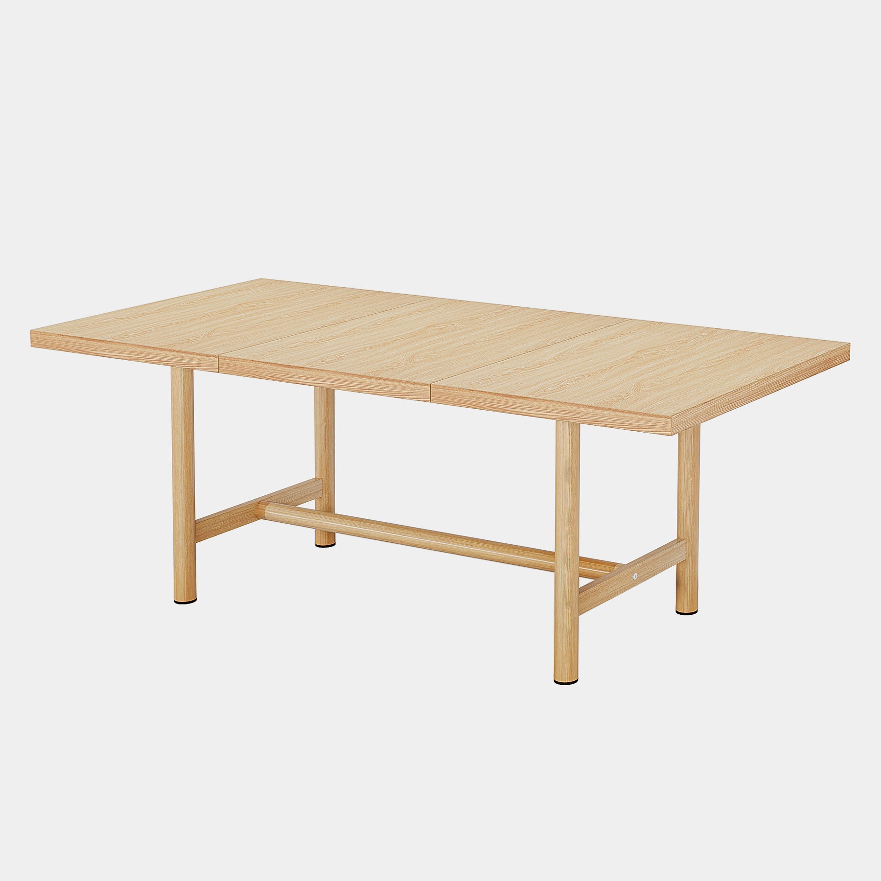 Solid Wood Farmhouse Dining Table - 63 Inch Rustic Kitchen Table for 6 People | Perfect for Family Dinners, Entertaining Guests & Cozy Kitchen Gatherings