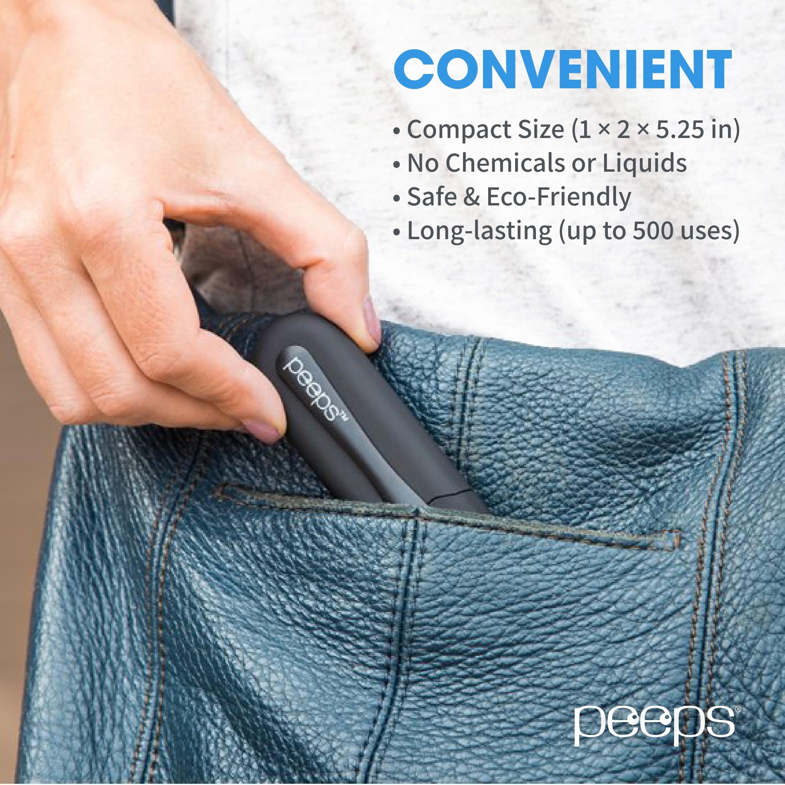CarbonKlean Peeps Glasses Cleaner - Premium Lens Cleaner for Eyeglasses & Reading Glasses with Carbon Microfiber Technology - Pink (1 Count) - Perfect for Home, Office, Travel & Everyday Use