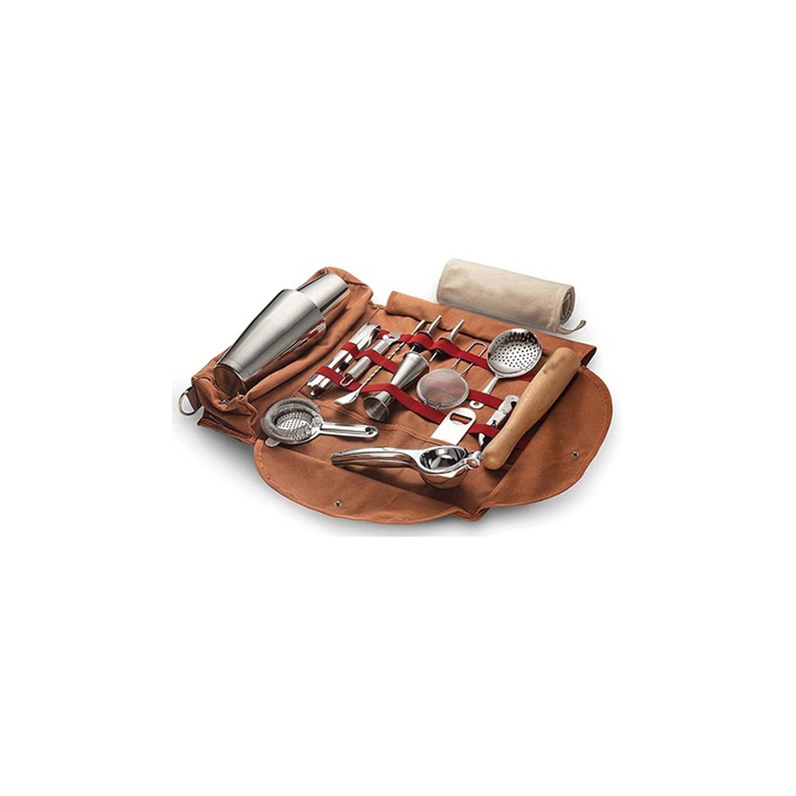 Professional HXHN Bartender Bag - Portable Travel Bar Kit with Cocktail Set for Mixing Drinks On The Go | Perfect for Home Bars, Parties, Outdoor Events & Mobile Bartending