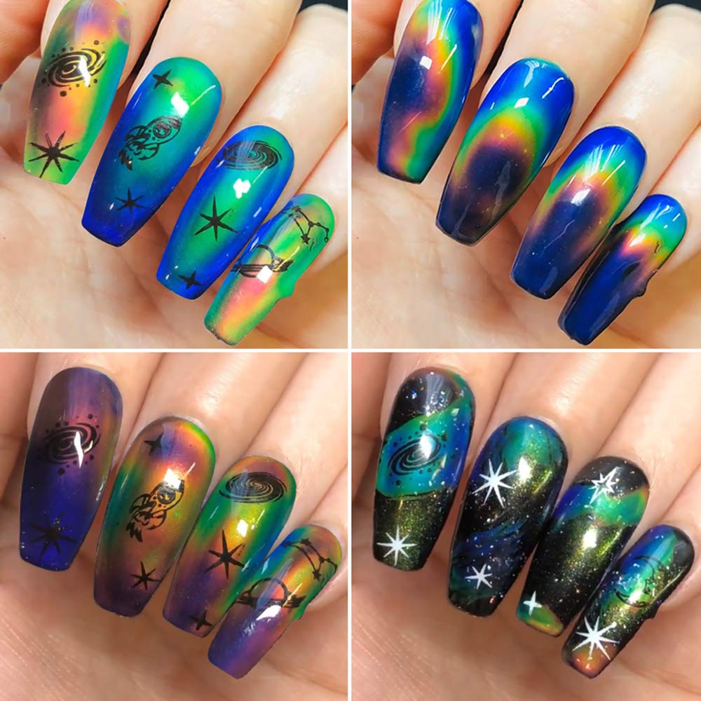Thermochromic UV Gel Nail Polish - Color Changing Temperature Sensitive Nail Art Gel for Manicures & Pedicures | Perfect for Parties, Holidays & Special Occasions