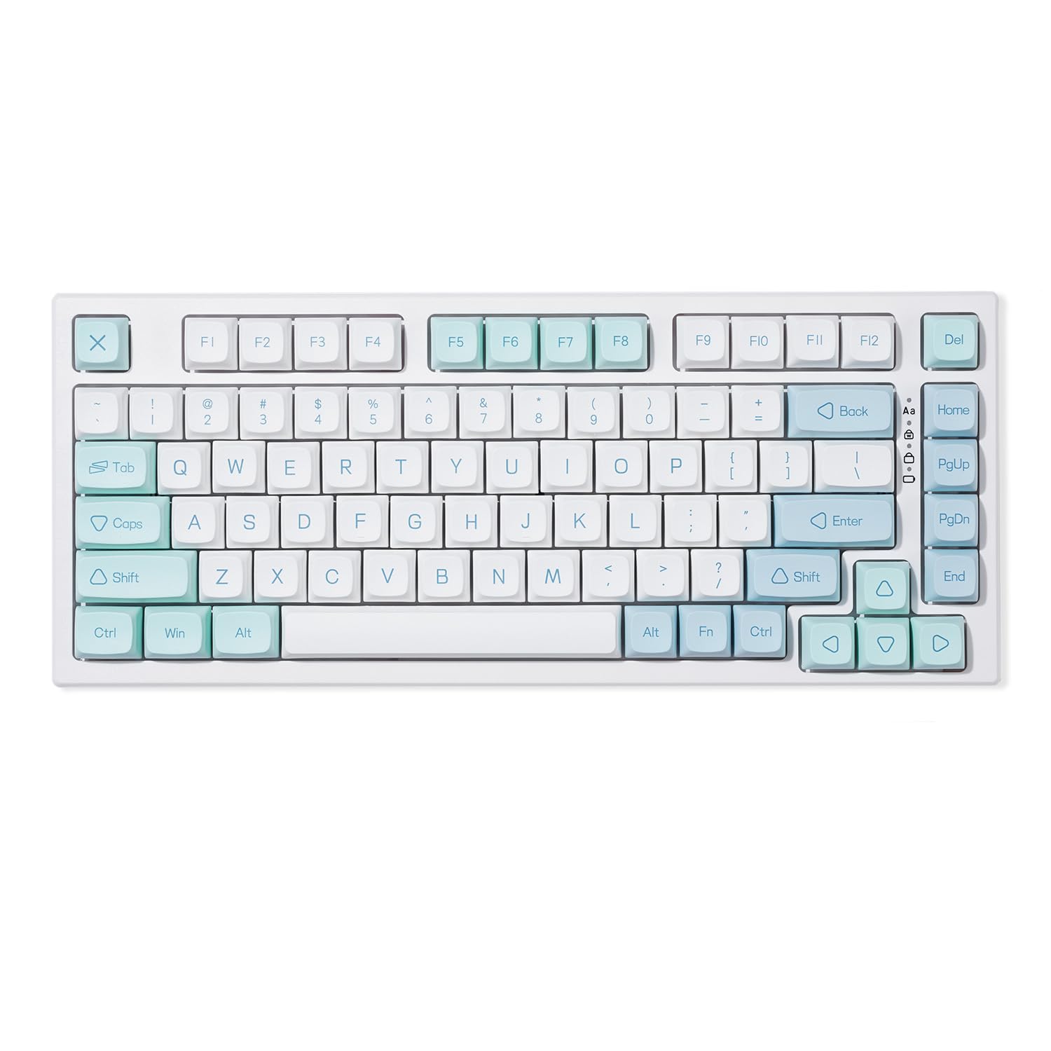 YUNZII YZ75 75% Hot Swappable Wireless Mechanical Keyboard - RGB Backlit, Bluetooth 5.0/2.4G/USB-C, Double Shot PBT Keycaps for Gaming, Linux, Windows & Mac (Gateron G Pro Yellow, Mint) | Perfect for Esports, Office Work & Programming