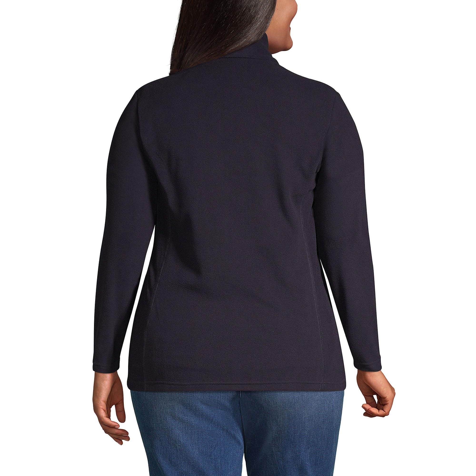 Lands' End Women's Thermacheck 100 Fleece Jacket - Warm Winter Outerwear for Hiking, Camping & Outdoor Activities