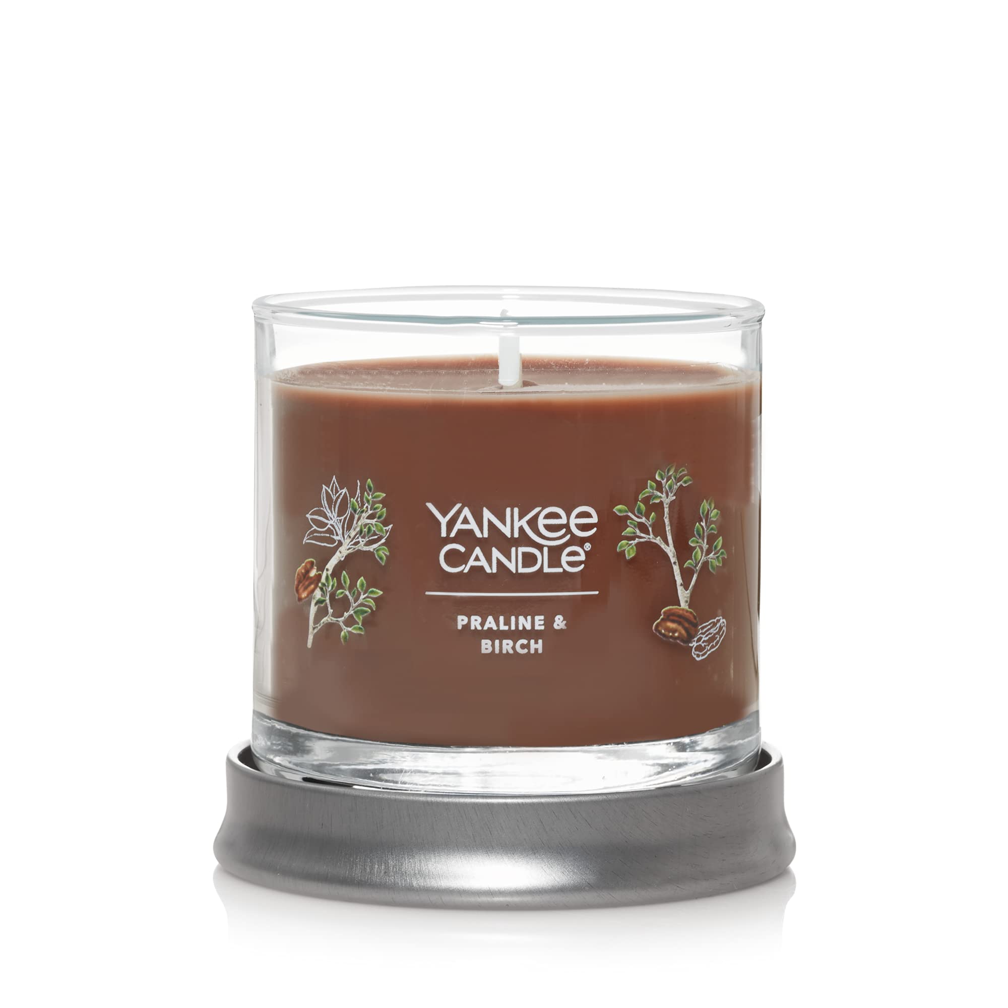 Yankee Candle Praline & Birch Scented 4.3oz Small Tumbler Single Wick Candle - 20+ Hours Burn Time | Home Decor, Gift Idea, Relaxation & Aromatherapy