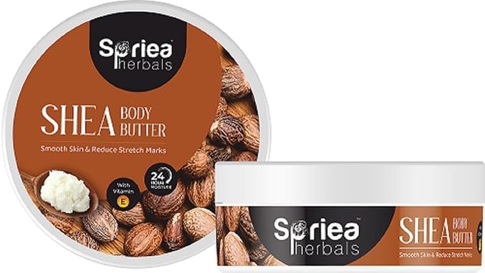 **Organic Shea Body Butter Cream with Vitamin E, Shea & Cocoa Butter – Deep Moisturizing & Nourishing for Dry Skin | Reduces Stretch Marks & Soothes Rough Skin (7 oz) – Perfect for Daily Hydration, Post-Shower Care & Pregnancy Skincare**