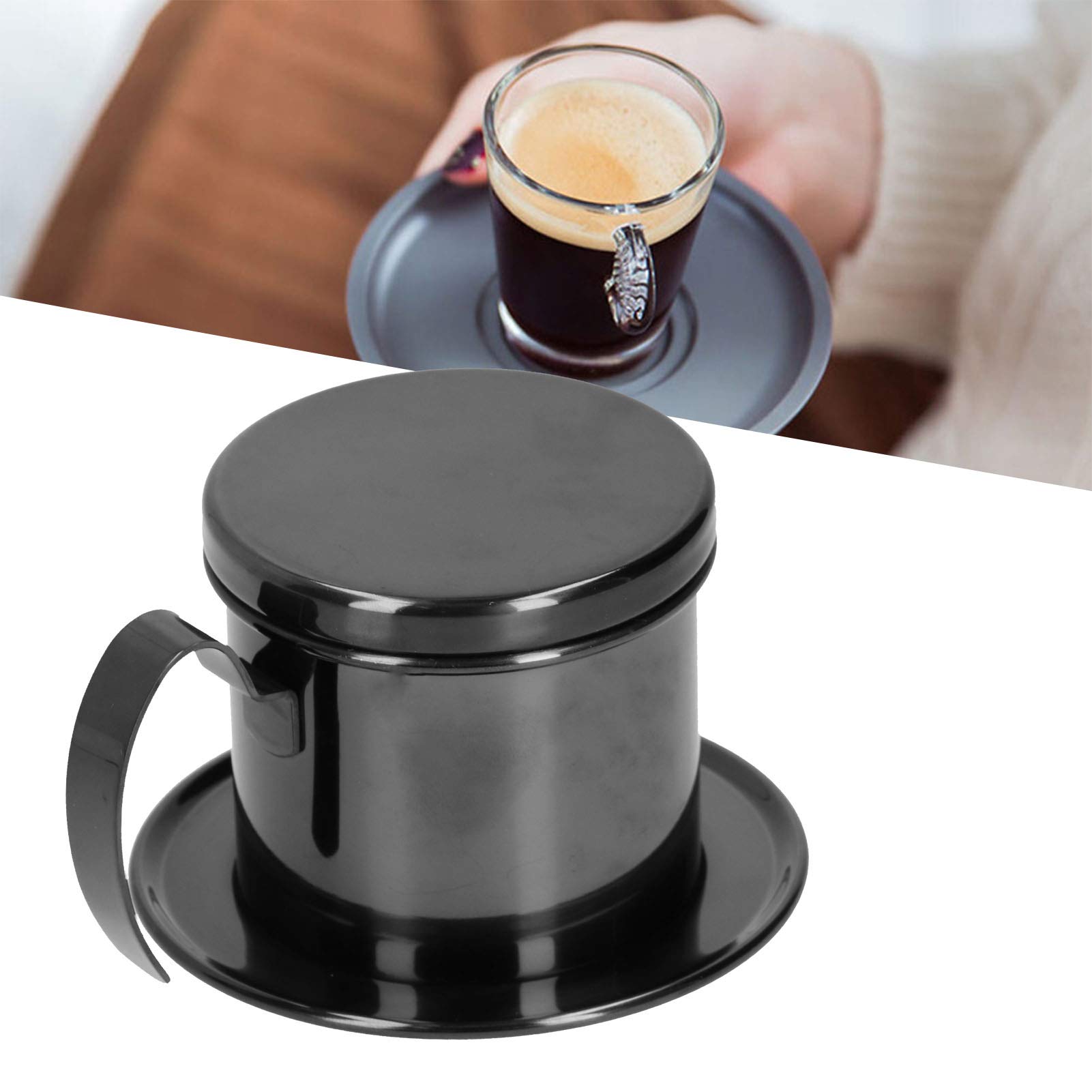 Premium Drip Coffee Maker - Portable & Compact for Home, Office, Bar, Coffee & Milk Tea Shop - Fast Brewing, Easy Clean (Black) | Perfect for Daily Use, Camping & Small Business