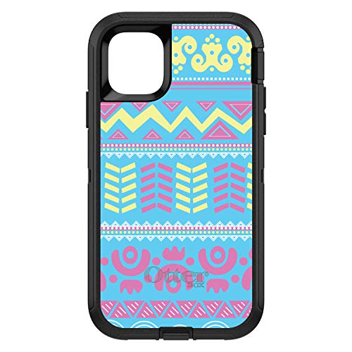 Yellow Pink Blue Aztec Tribal On Black Case