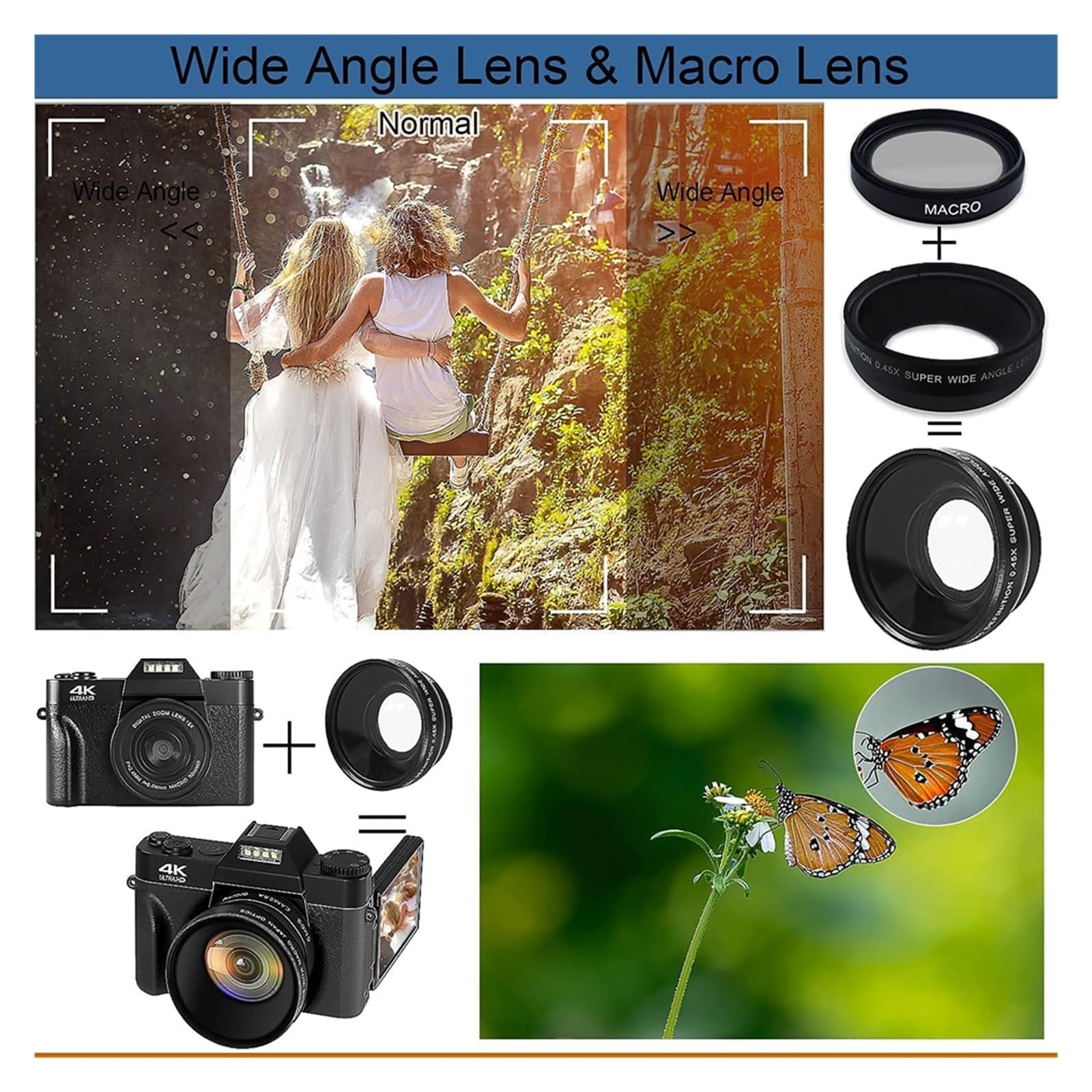 48MP Retro Video Camera with Flip Screen & 4K - Perfect for Vlogging & Travel