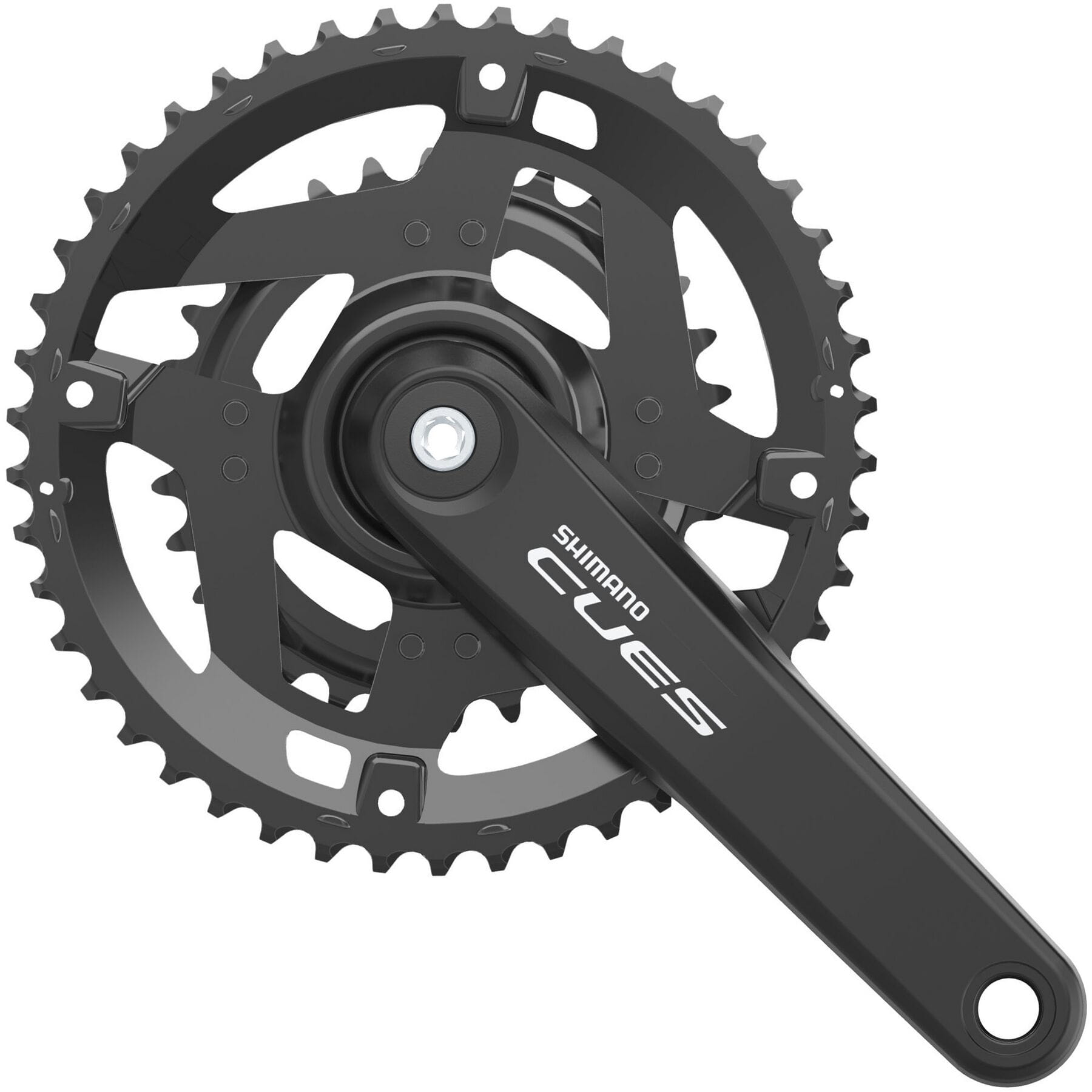 Shimano FC-U4010 CUES Double Chainset - Compatible with 9/10/11 Speed Bikes | Perfect for Road & Mountain Biking, Cycling Enthusiasts