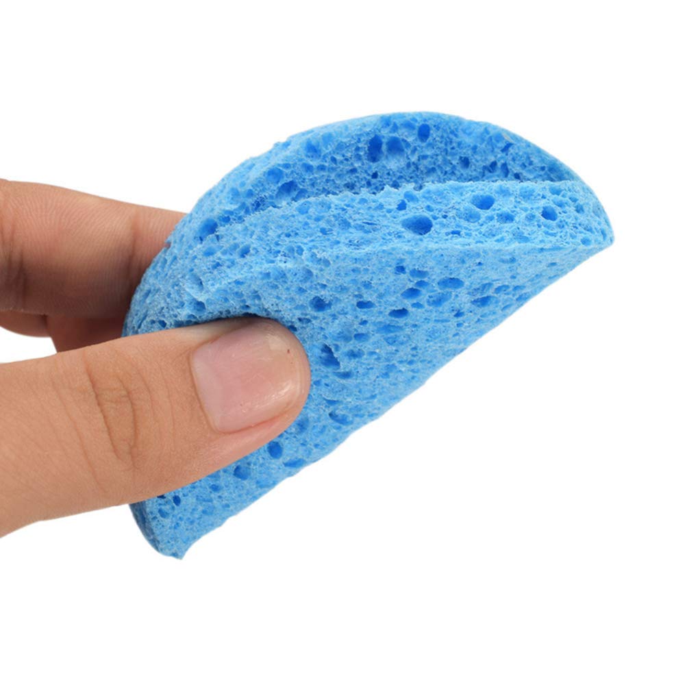 Epson Makeup Sponges 10-Pack - Compressed Natural Cellulose Facial Sponges for Makeup Removal & Quick Cleaning | Soft, Reusable Makeup Blending Sponge for Foundation, Concealer & Powder Application (Blue)
