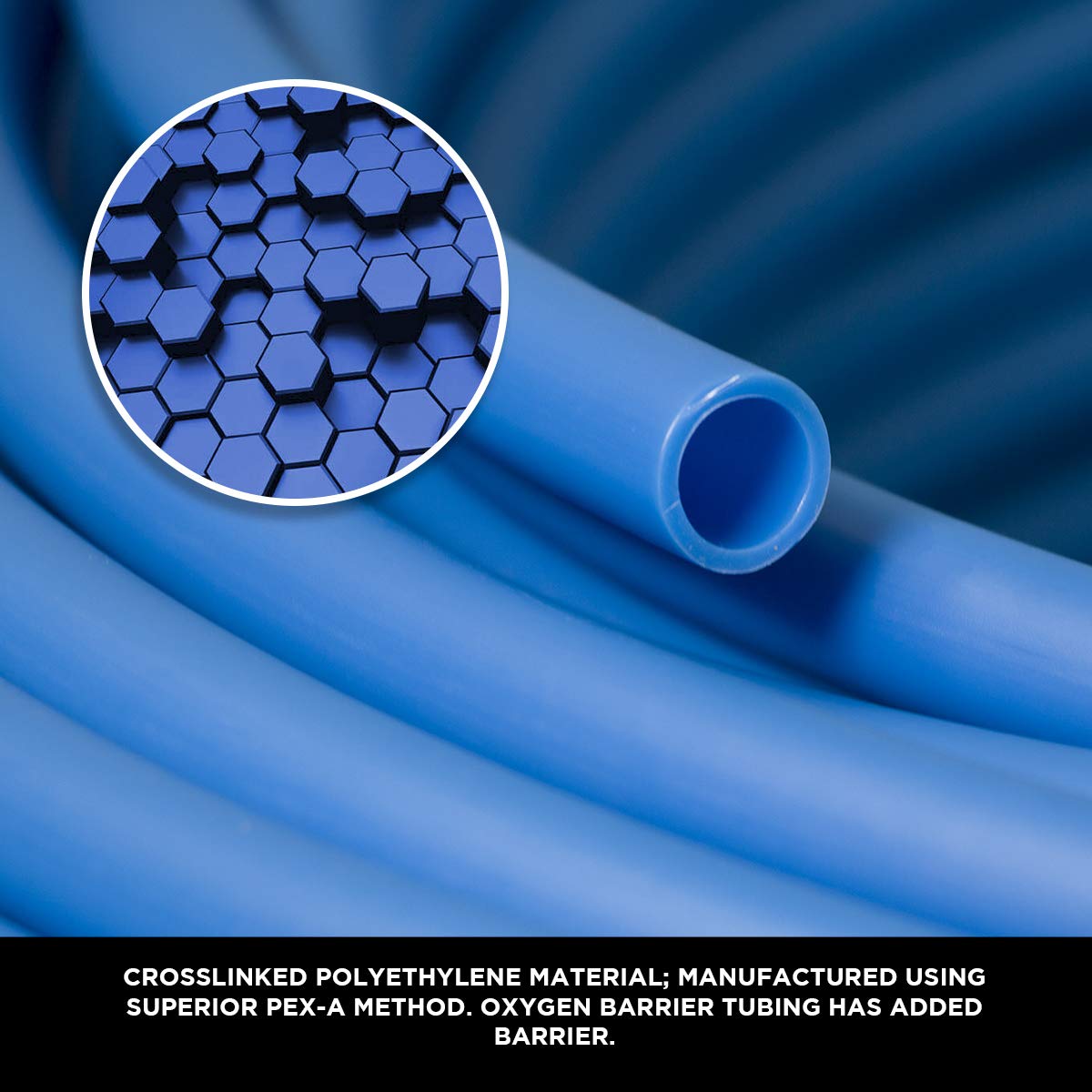 1 Inch x 100 Ft Blue PEX Tubing Coil - Flexible Non-Barrier PEX Pipe for Potable Water Supply - Perfect for Plumbing, Radiant Heating & Hydronic Systems Installation