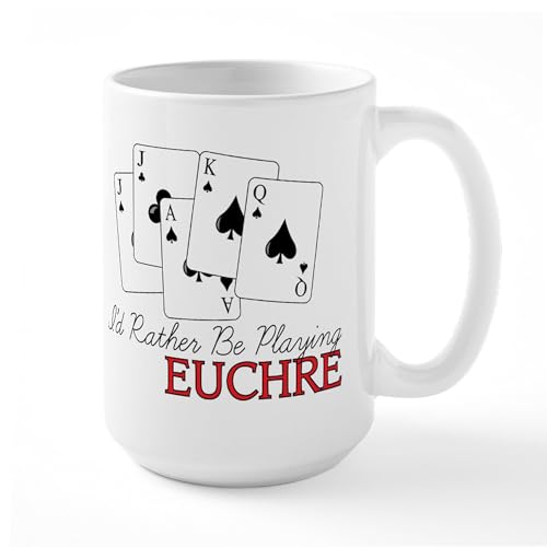 White - Euchre Playing Large Mug