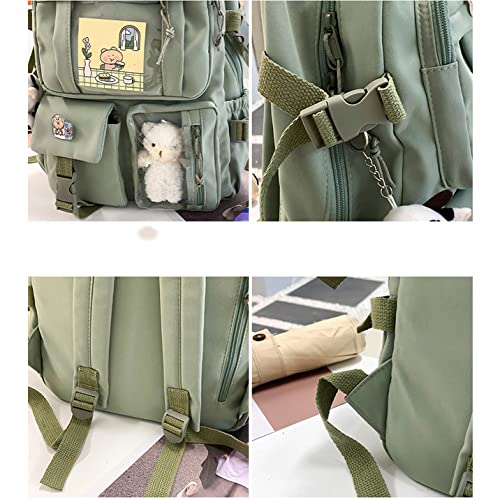 Kawaii Backpack for School - Cute Aesthetic Pink Backpack with Kawaii Pin & Accessories | Perfect for School, College, Anime Conventions & Daily Use