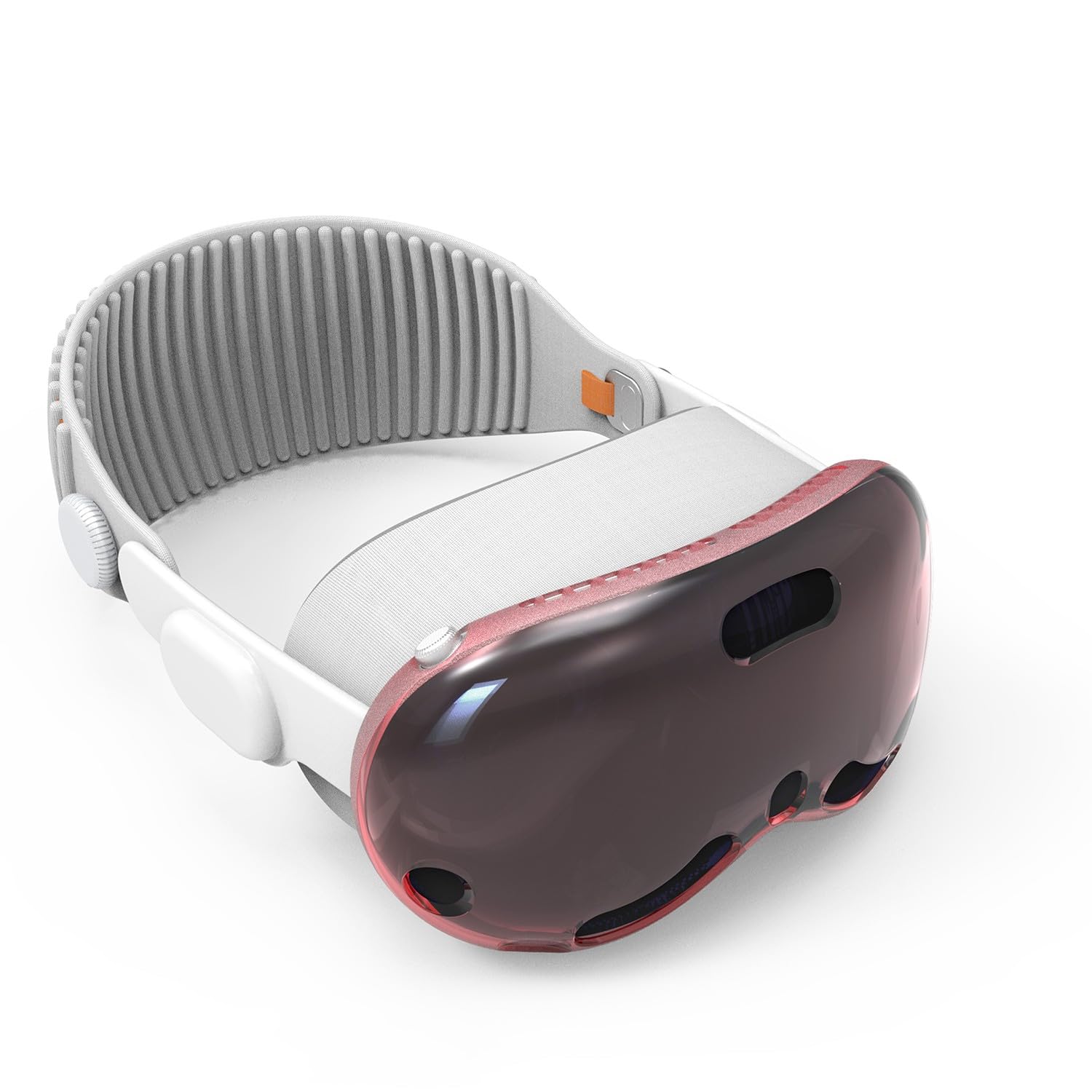 TPU Protective Cover for Vision Pro VR Headset - Transparent Anti-Scratch Screen Protector & Lens Guard Accessories (Red Transparent) - Perfect for Gaming, VR Experiences & Device Protection