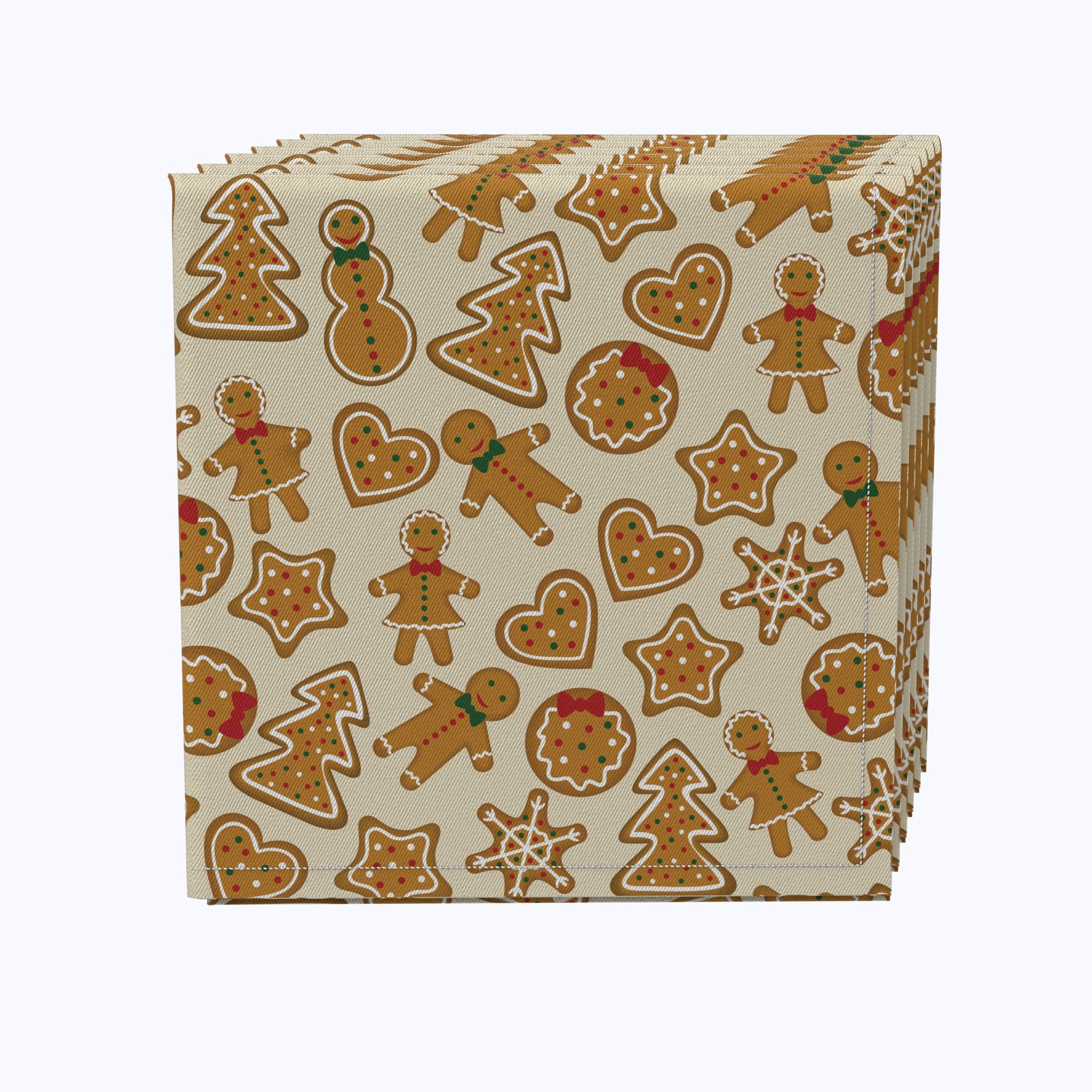 Premium Cotton Napkins for Baking Gingerbread Cookies - Soft & Absorbent Kitchen Towels for Holiday Baking, Christmas Decor & Party Table Settings