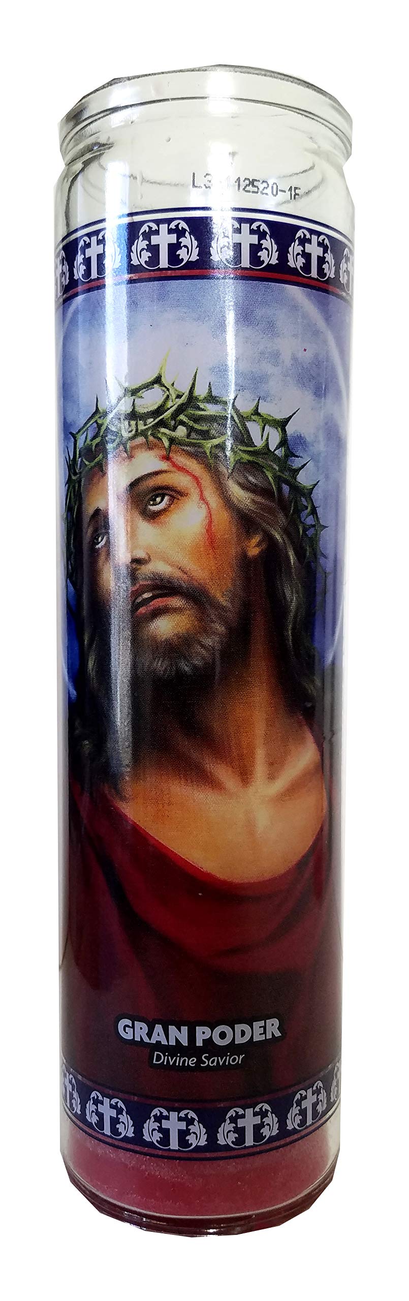 Divine Savior (Gran Poder) Red Devotional Candle - Religious Altar Candle for Prayer, Meditation & Spiritual Blessings - Perfect for Home Altars, Church Ceremonies & Spiritual Cleansing Rituals