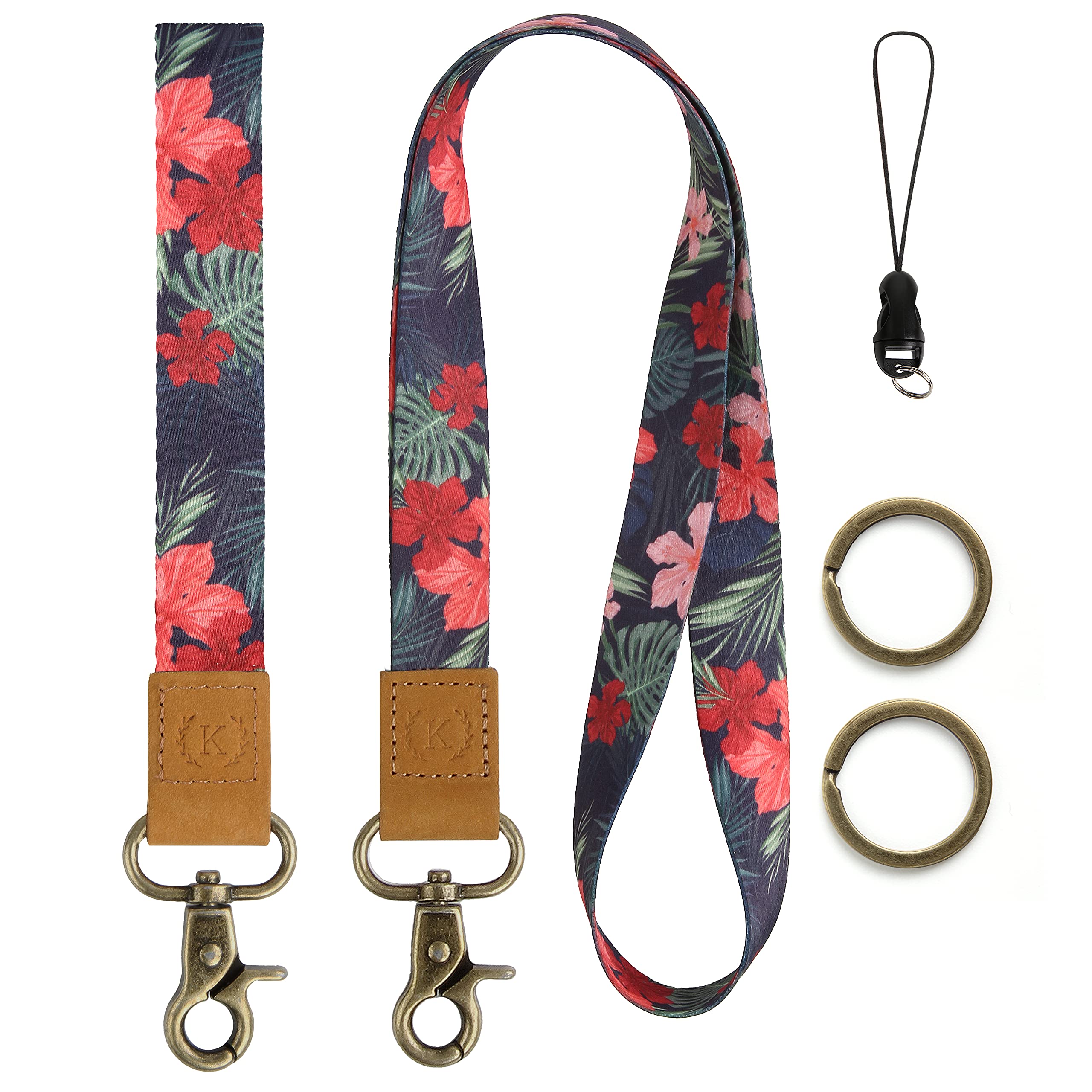 Stylish Lanyard for Keys & ID Badge - Soft Durable Polyester - Office, Travel, Gym Use
