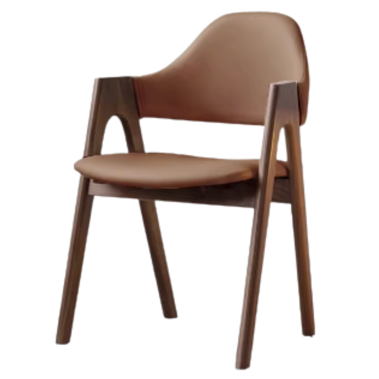 Premium 2-Piece Solid Wood Chair Set - Black Walnut, Ash & Oak with Soft Fabric/Leather Back Support | Modern Dining Room & Living Room Furniture for Home Decor