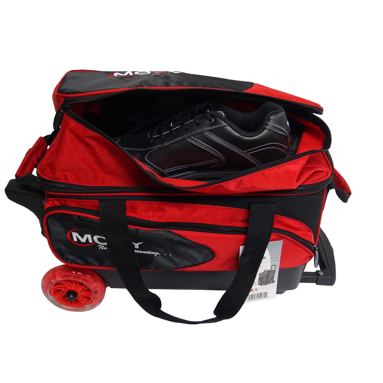 Premium Moxy Blade Double Roller Bowling Bag - Durable & Stylish Red Design for Easy Transport - Perfect for League Play, Tournaments & Practice Sessions