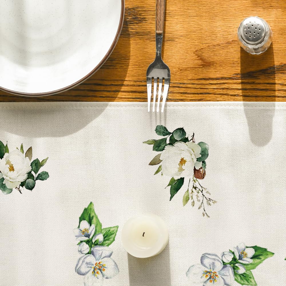 Artoid Mode Seder Plate Flower Happy Passover Table Runner - 13x72 Inch Seasonal Kitchen & Dining Table Decoration for Jewish Holiday Celebrations, Home Parties & Festive Gatherings - Perfect for Passover Seders, Holiday Dinners & Family Reunions