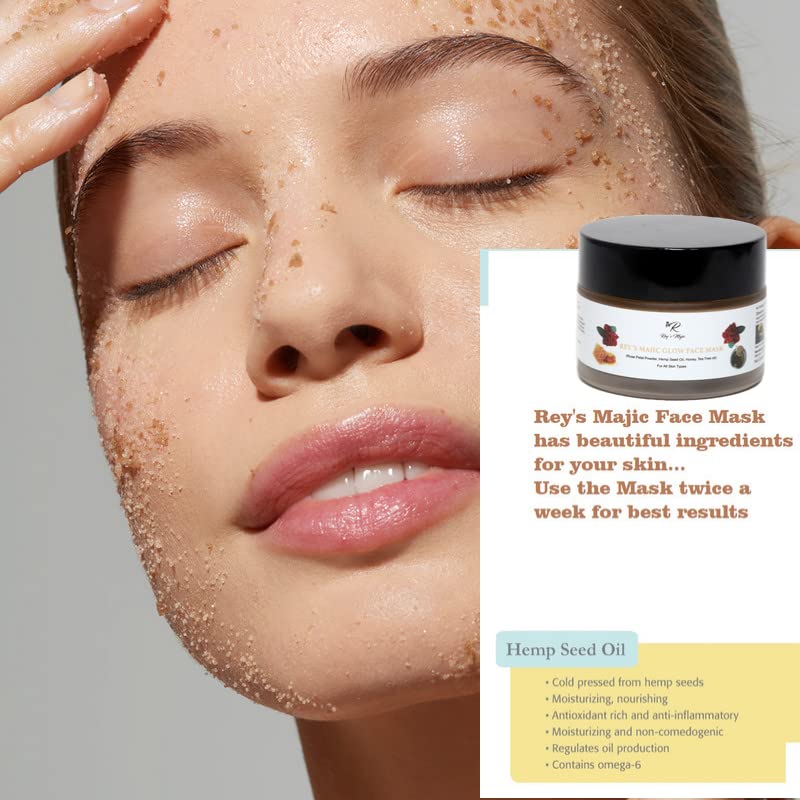 Rey's Magic Face Mask - Anti-Aging, Firming & Wrinkle Control Facial Treatment | Hydrating Sheet Mask for Glowing Skin | Perfect for Daily Skincare Routine & Spa Nights