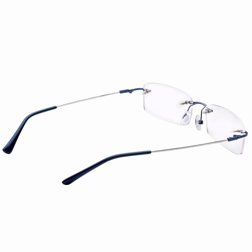Blue Super Light Rimless Bifocal Reading Glasses +2.25 Strength - Stylish & Comfortable for Reading, Computer Work & Daily Use
