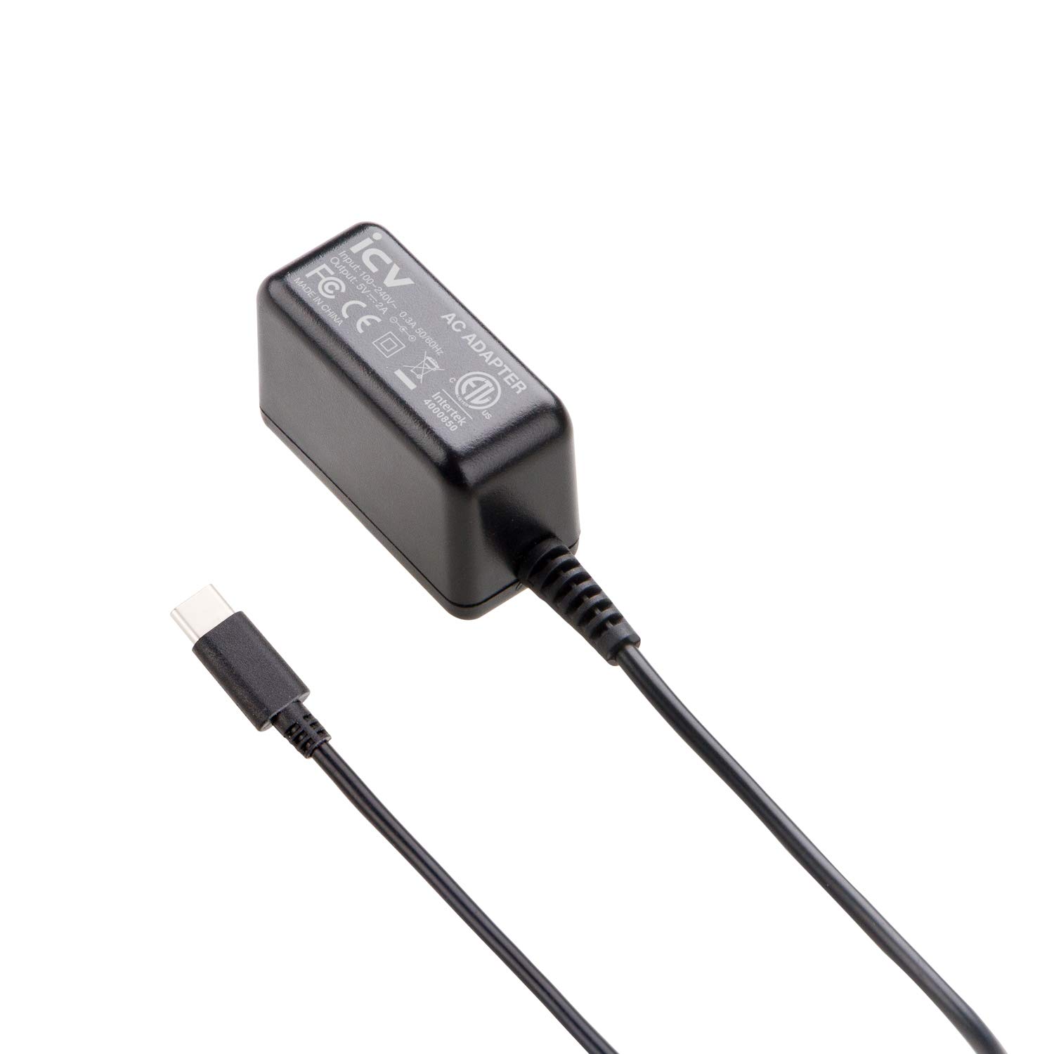5V 2A USB C Wall Charger Fast Charging Block with US Plug - Compatible with Samsung Galaxy S8/S8+/Note 8, LG G5/G6, HTC 10, Nexus 6P/5X & Type-C Devices - Perfect for Home, Office & Travel (Black)