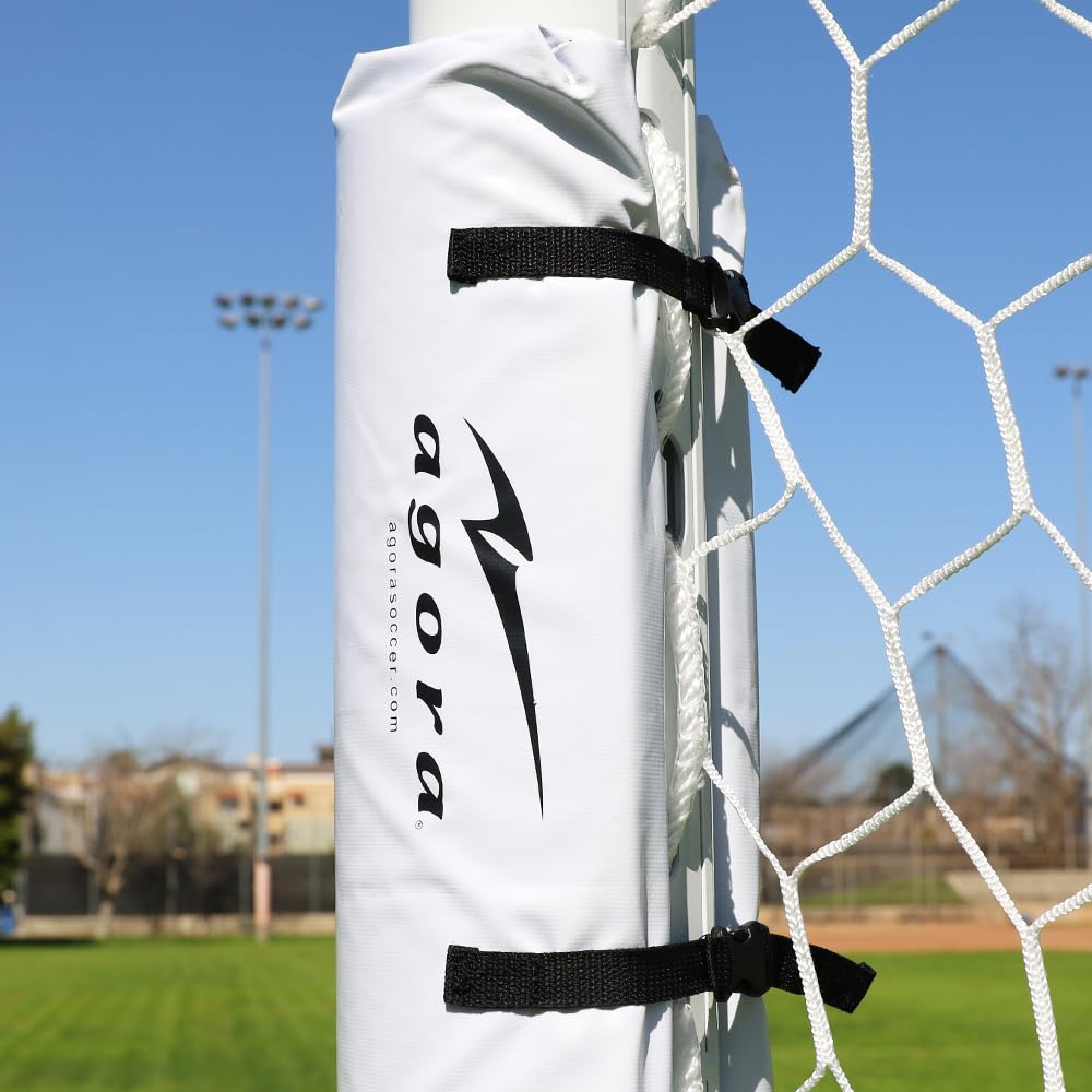Agora Football Goal Post Pads - Set of 2 for Soccer Training and Game Protection - Perfect for Youth, High School, and Recreational Soccer Matches