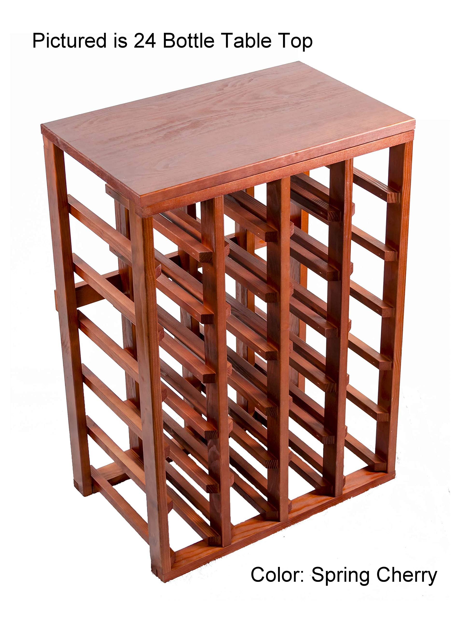24 Bottle Stackable Wine Rack - Creekside Pine Wood Cabinet with Golden Oak Finish & Clear Coat Protection | Perfect for Home Bar, Wine Cellar, and Kitchen Storage