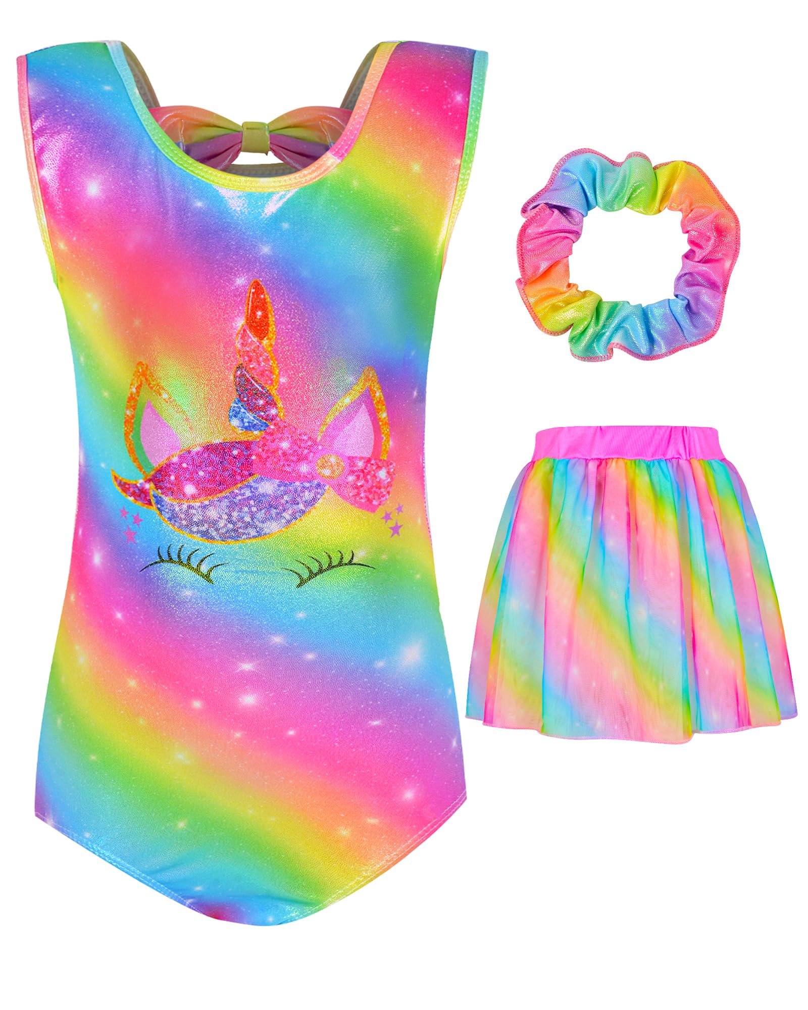 Sylfairy Girls Ballet Leotard with Removable Skirt - Dance Dress & Gymnastic Leotard for Ages 3-10 - Perfect for Ballet Class, Recitals & Dance Performances