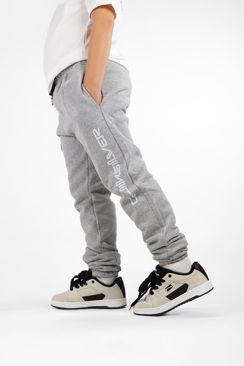 Quiksilver Kids' Jogging Track Pants - Grey Screen Print | Comfortable & Stylish for Running, School & Play