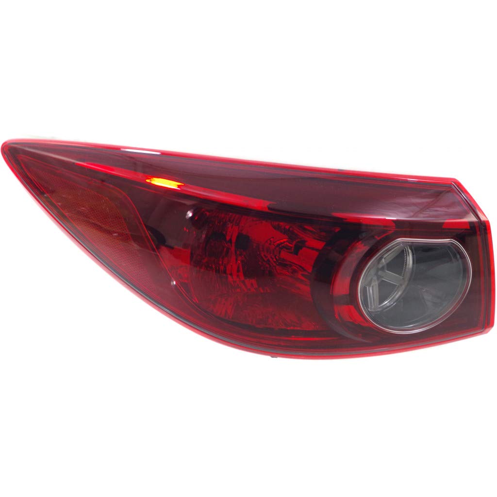 2014-2016 Mazda 3 Sedan Driver Side Outer Tail Light Assembly - DOT Certified (Part #MA2804123, BJT1-51-160A) | Replacement for Broken Lights | Perfect for Night Driving & Enhanced Vehicle Safety