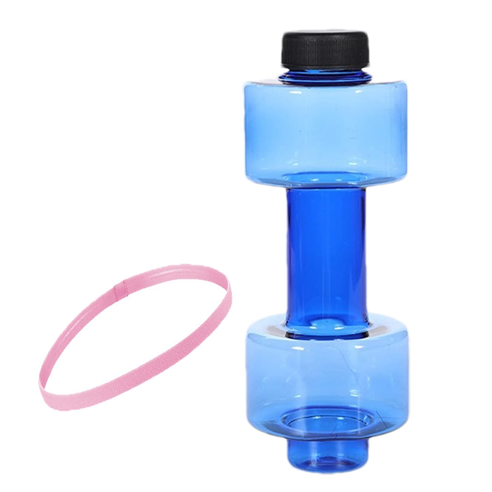 LOYE 1.5L Adjustable Water Dumbbell Bottle - Large Capacity Fitness Water Bottle with Sweatband for Running, Gym Workouts, Outdoor Camping & Cycling (550ML, Blue) - Perfect for Hydration During Exercise & Sports Activities