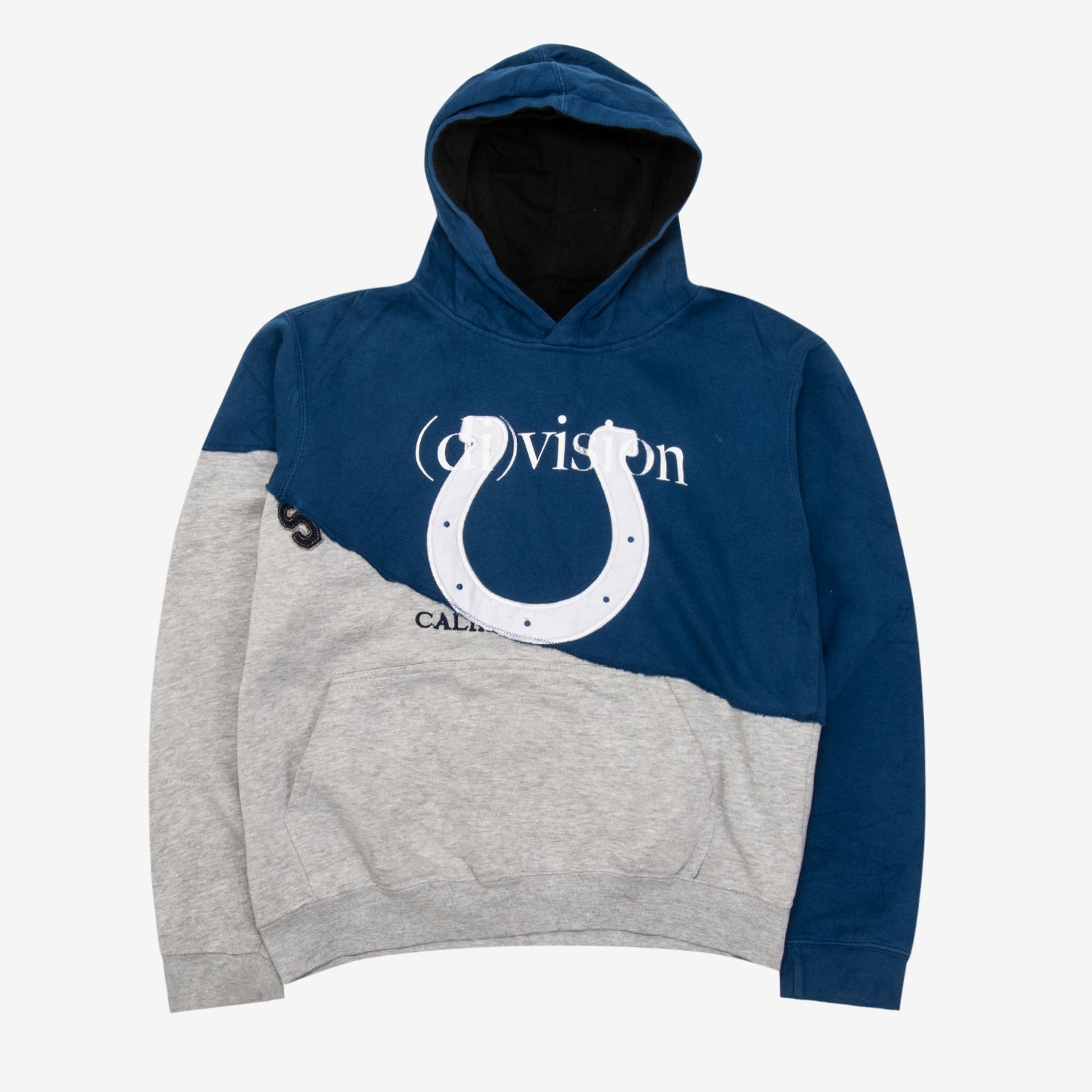 Reconstructed Split Hoodie for Women - Small Size | Trendy Oversized Zip Up Sweatshirt | Perfect for Casual Wear, Gym & Street Style
