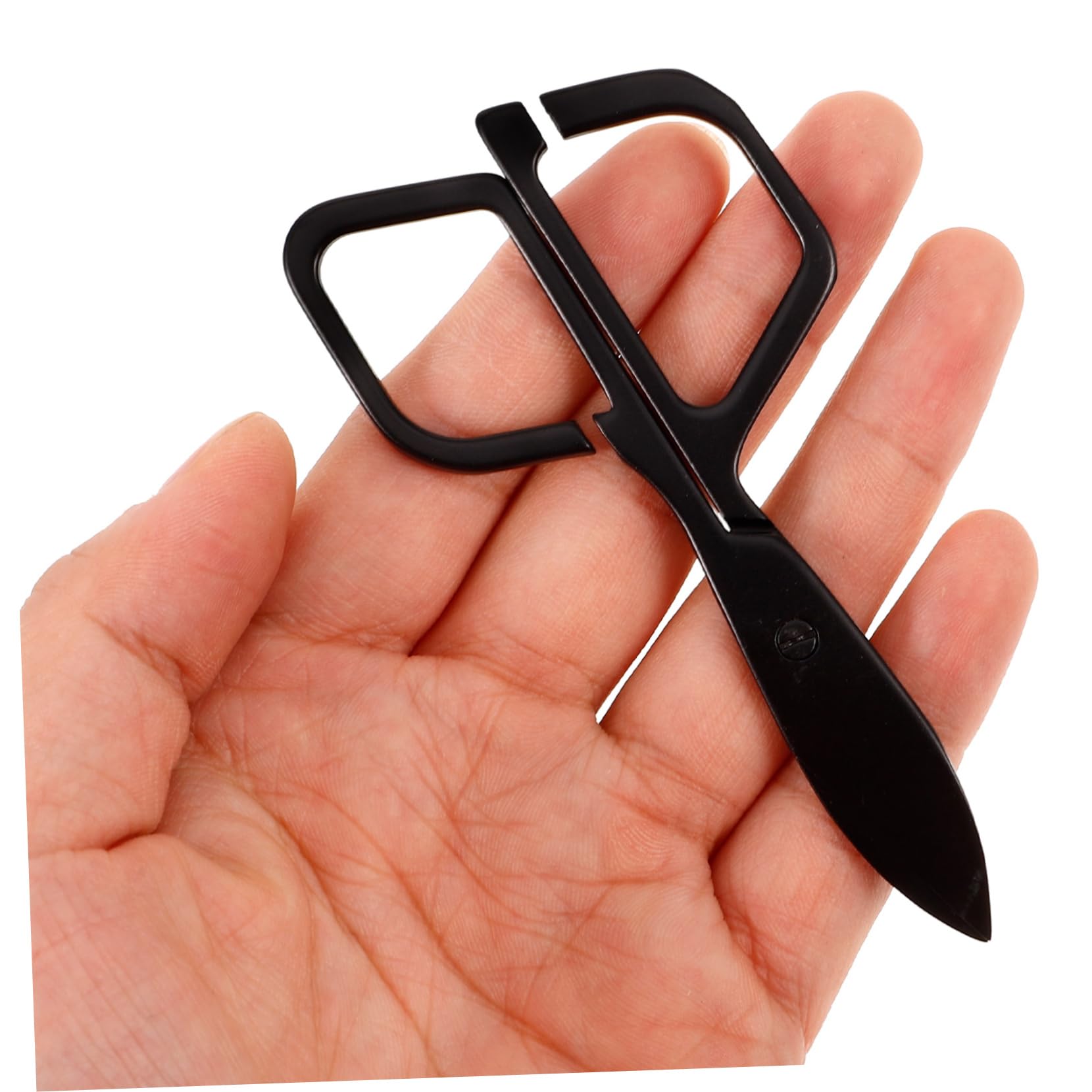 IPetBoom 3-Piece Stainless Steel Nose Hair Trimmer & Grooming Scissors Set - Black | Eyebrow, Beard, Eyelash & Vibrissa Trimming | Perfect for Home, Travel & Salon Use
