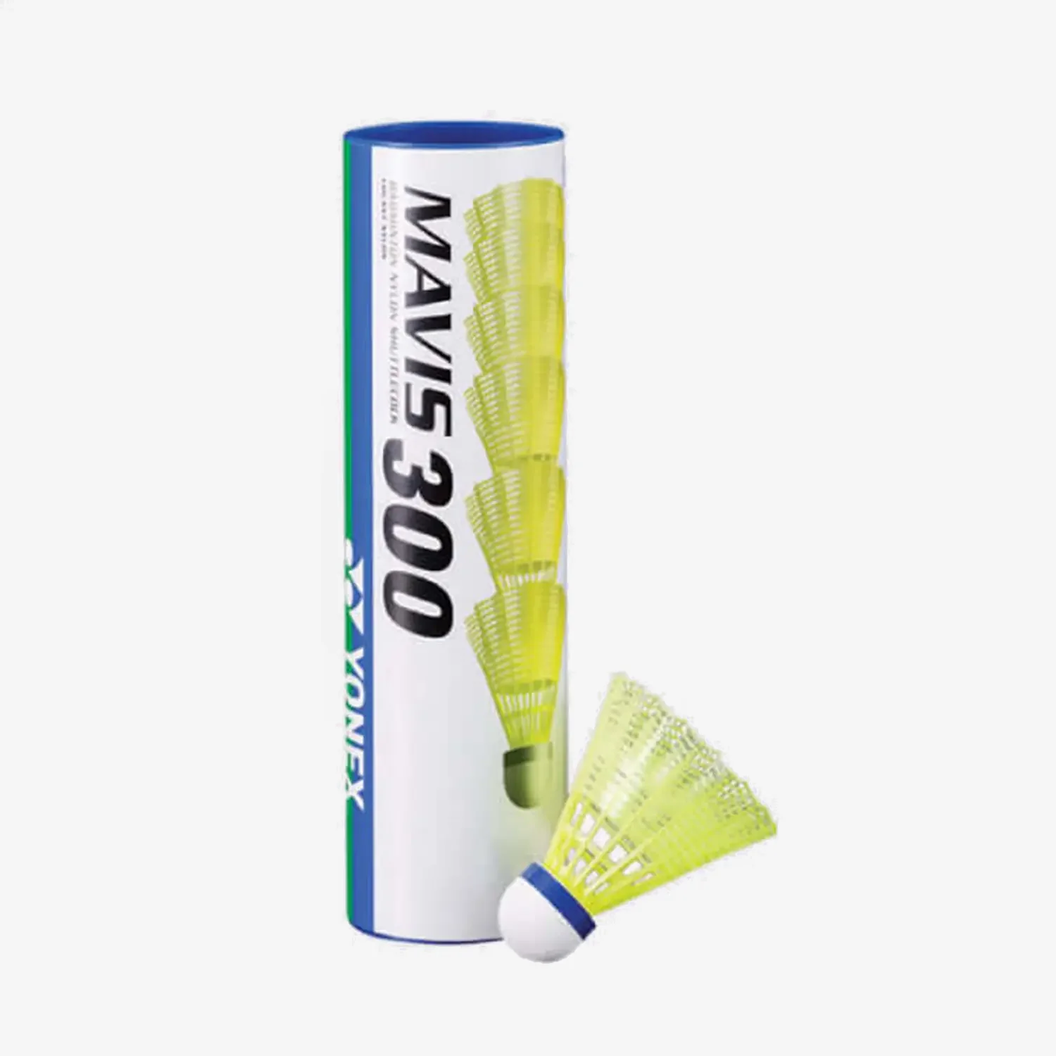 Yonex Mavis 300 Nylon Badminton Shuttlecocks - Medium Speed, Yellow - Perfect for Training, Recreational Play & Club Matches