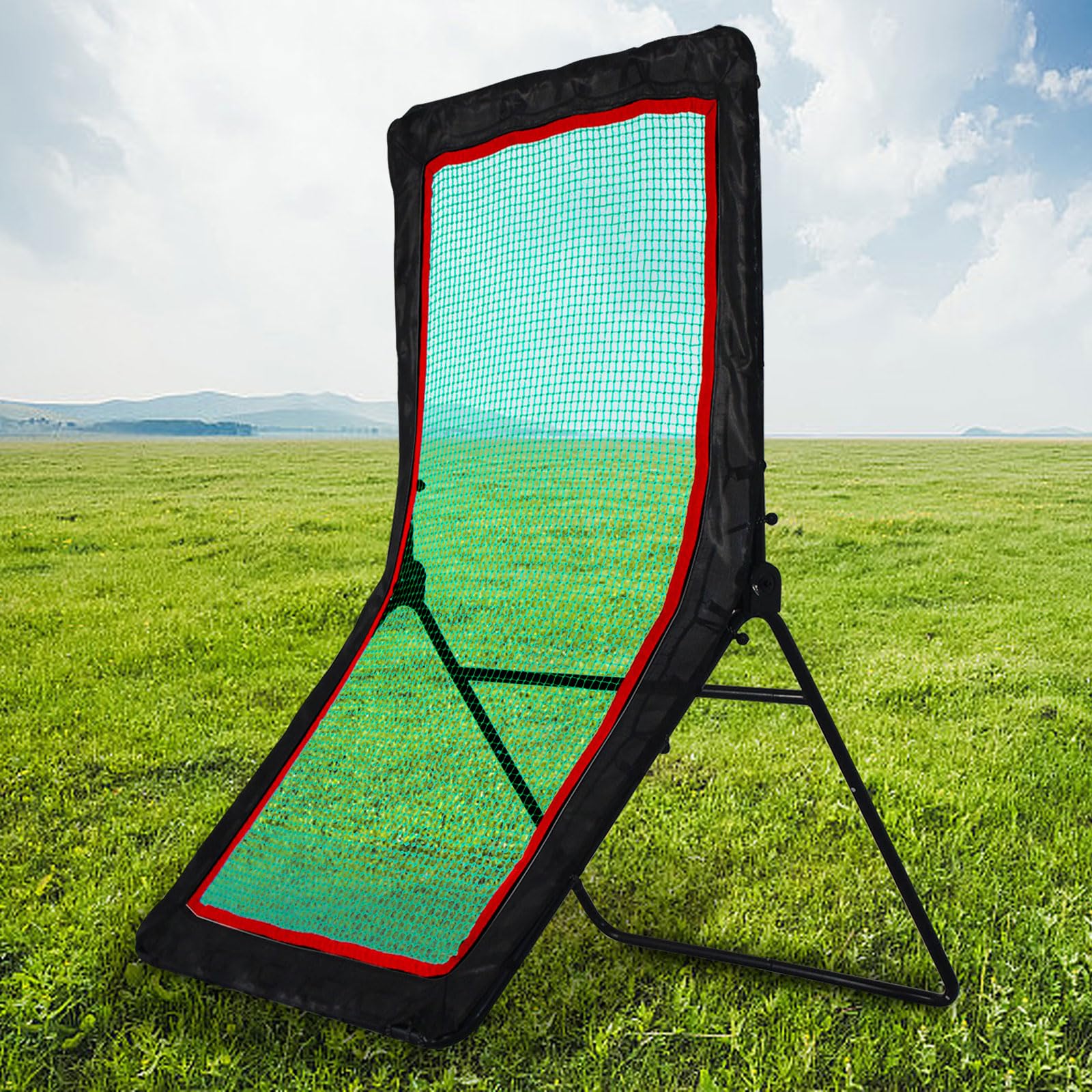 Portable 4x7FT Adjustable Baseball & Softball Rebounder Net - Indoor/Outdoor Pitchback Trainer for Throwing Practice | Perfect for Backyard Drills, Team Training & Solo Batting Practice