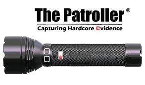The Patroller FlashCam 720HD - High Definition Security Camera with Built-in LED Flashlight for Home Surveillance, Outdoor Monitoring & Night Vision Recording
